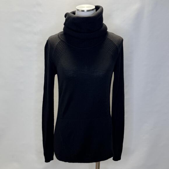 Lululemon Sweater Womens Small Black Cowl Turtleneck Long Sleeve Knit - Picture 1 of 12